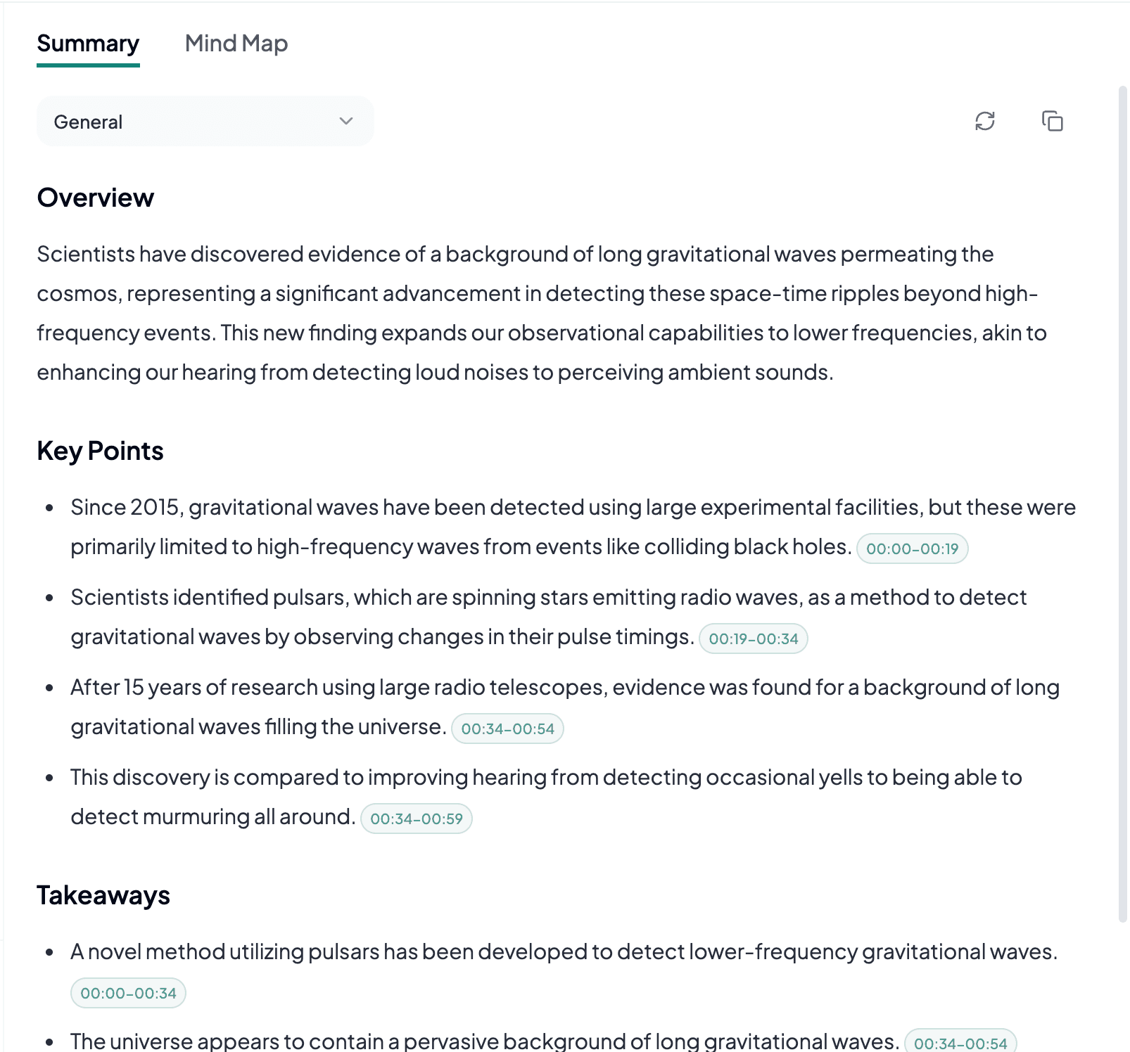 Generate Summary and Mind Map