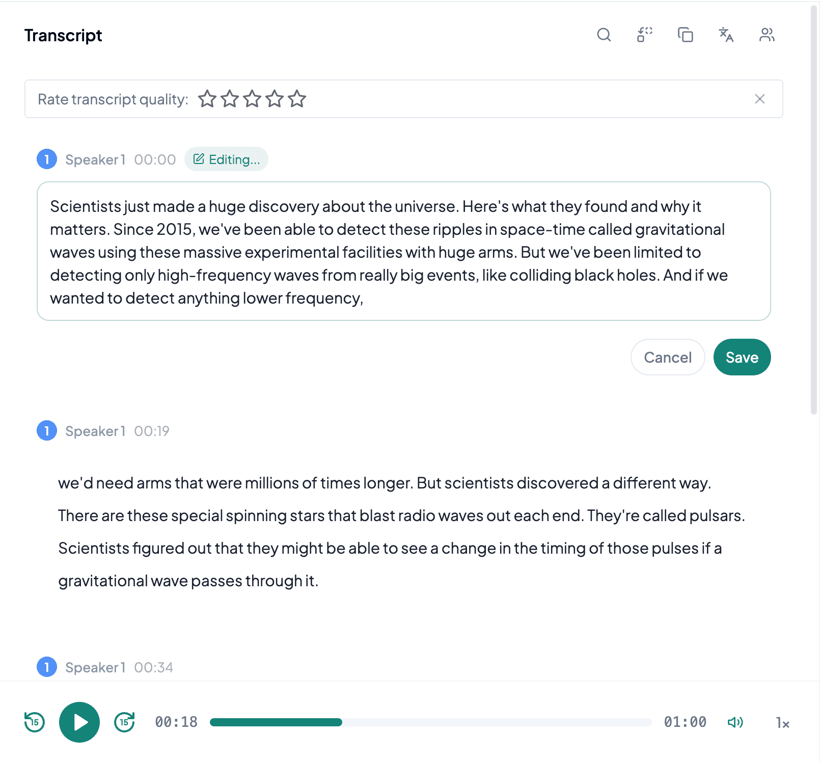 Audio & Video Transcription